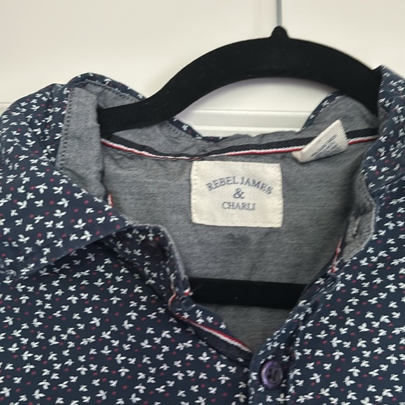 Rebel James & Charli Printed Button Up |Size L| - Picture 2 of 3